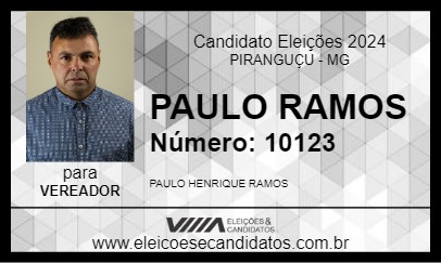 Candidato PAULO RAMOS 2024 - PIRANGUÇU - Eleições