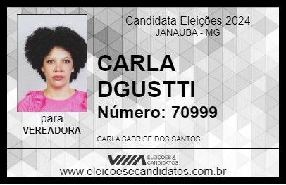 Candidato CARLA DGUSTTI 2024 - JANAÚBA - Eleições