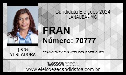 Candidato FRAN 2024 - JANAÚBA - Eleições