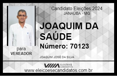 Candidato JOAQUIM DA SAÚDE 2024 - JANAÚBA - Eleições