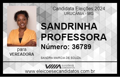 Candidato SANDRINHA PROFESSORA 2024 - URUCÂNIA - Eleições