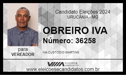 Candidato OBREIRO IVA 2024 - URUCÂNIA - Eleições