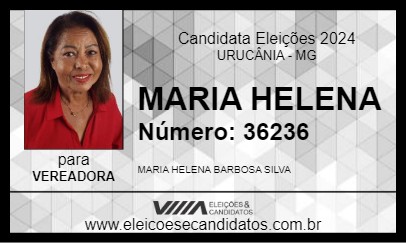 Candidato MARIA HELENA 2024 - URUCÂNIA - Eleições