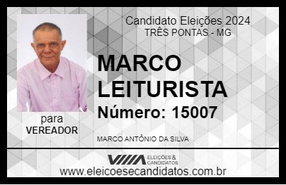 Candidato MARCO LEITURISTA 2024 - TRÊS PONTAS - Eleições