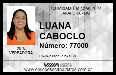 Candidato LUANA CABLOCO 2024 - ARAPORÃ - Eleições