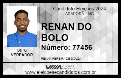 Candidato RENAN DO BOLO 2024 - ARAPORÃ - Eleições