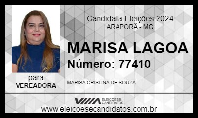 Candidato MARISA LAGOA 2024 - ARAPORÃ - Eleições