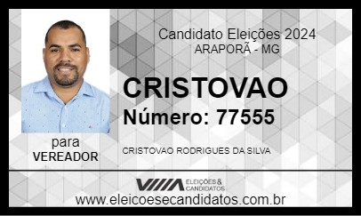 Candidato CRISTOVAO 2024 - ARAPORÃ - Eleições