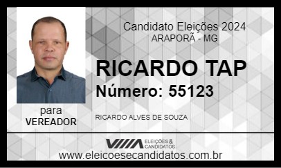 Candidato RICARDO TAP 2024 - ARAPORÃ - Eleições