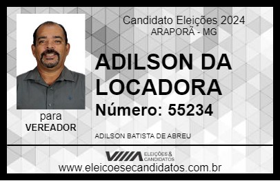 Candidato ADILSON DA LOCADORA 2024 - ARAPORÃ - Eleições