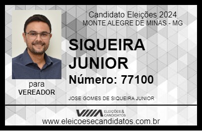 Candidato SIQUEIRA JUNIOR  2024 - MONTE ALEGRE DE MINAS - Eleições