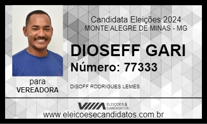 Candidato DIOSEFF GARI 2024 - MONTE ALEGRE DE MINAS - Eleições