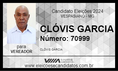 Candidato CLÓVIS GARCIA 2024 - VESPASIANO - Eleições