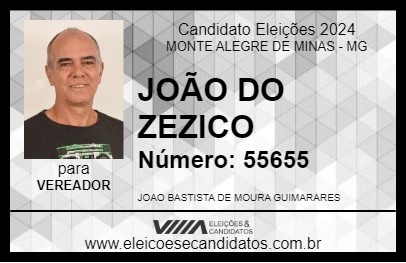 Candidato JOÃO DO ZEZICO 2024 - MONTE ALEGRE DE MINAS - Eleições