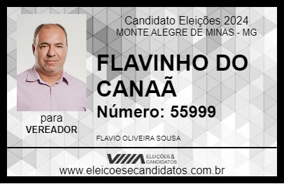 Candidato FLAVINHO DO CANAÃ 2024 - MONTE ALEGRE DE MINAS - Eleições