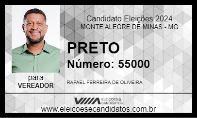 Candidato PRETO 2024 - MONTE ALEGRE DE MINAS - Eleições