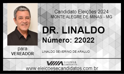 Candidato DR. LINALDO  2024 - MONTE ALEGRE DE MINAS - Eleições