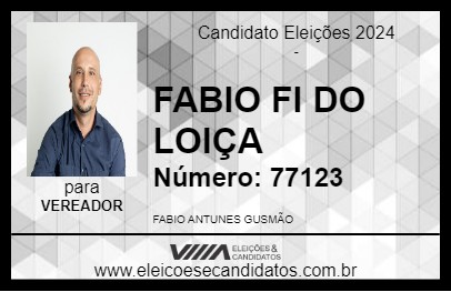 Candidato FABIO FI DO LOIÇA 2024 - LONTRA - Eleições