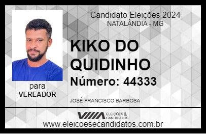 Candidato KIKO DO QUIDINHO 2024 - NATALÂNDIA - Eleições