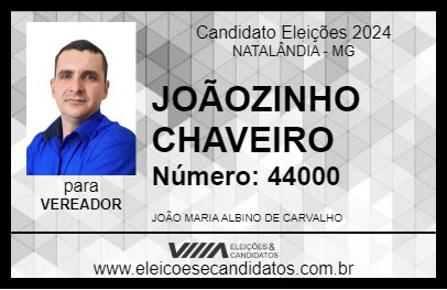 Candidato JOÃOZINHO CHAVEIRO 2024 - NATALÂNDIA - Eleições