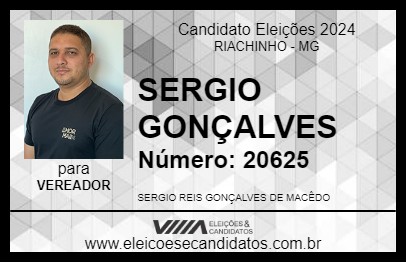 Candidato SERGIO GONÇALVES 2024 - RIACHINHO - Eleições