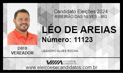 Candidato LÉO DE AREIAS 2024 - RIBEIRÃO DAS NEVES - Eleições