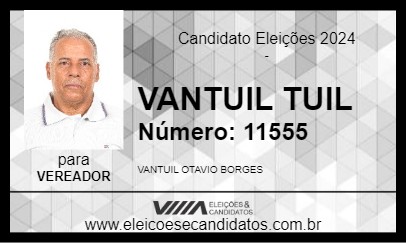 Candidato VANTUIL TUIL 2024 - RIBEIRÃO DAS NEVES - Eleições