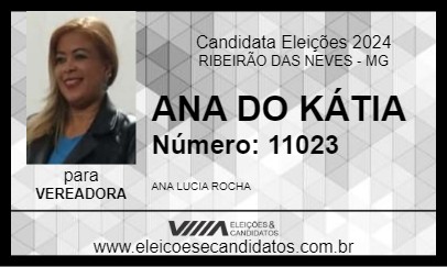 Candidato ANA DO KÁTIA 2024 - RIBEIRÃO DAS NEVES - Eleições