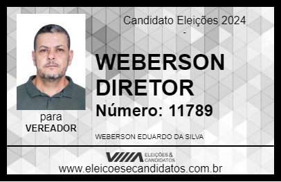 Candidato WEBERSON DIRETOR 2024 - RIBEIRÃO DAS NEVES - Eleições