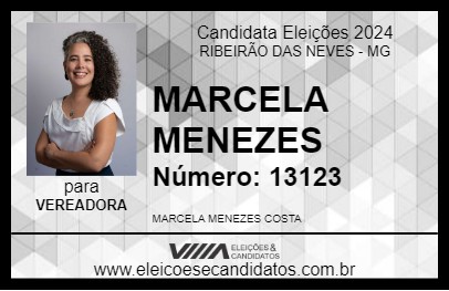 Candidato MARCELA MENEZES 2024 - RIBEIRÃO DAS NEVES - Eleições