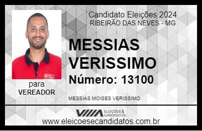 Candidato MESSIAS VERISSIMO 2024 - RIBEIRÃO DAS NEVES - Eleições