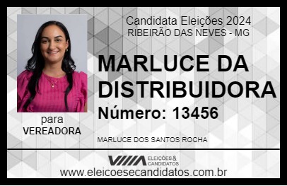 Candidato MARLUCE DA DISTRIBUIDORA 2024 - RIBEIRÃO DAS NEVES - Eleições