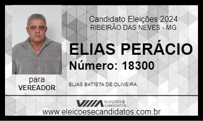 Candidato ELIAS PERÁCIO 2024 - RIBEIRÃO DAS NEVES - Eleições