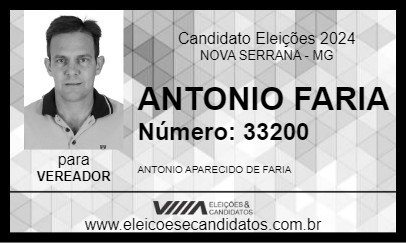 Candidato ANTONIO FARIA 2024 - NOVA SERRANA - Eleições