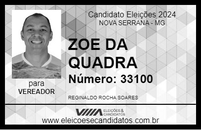 Candidato ZOI DA FUTS-TOP 2024 - NOVA SERRANA - Eleições