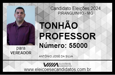 Candidato TONHÃO PROFESSOR 2024 - PIRANGUINHO - Eleições