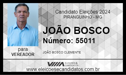 Candidato JOÃO BOSCO 2024 - PIRANGUINHO - Eleições