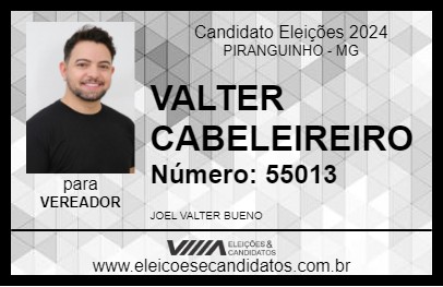 Candidato VALTER CABELEIREIRO 2024 - PIRANGUINHO - Eleições