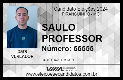 Candidato SAULO PROFESSOR 2024 - PIRANGUINHO - Eleições