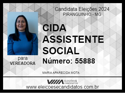 Candidato CIDA ASSISTENTE SOCIAL 2024 - PIRANGUINHO - Eleições