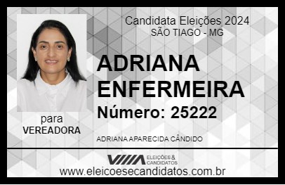 Candidato ADRIANA ENFERMEIRA 2024 - SÃO TIAGO - Eleições