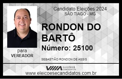 Candidato RONDON DO BARTÔ 2024 - SÃO TIAGO - Eleições