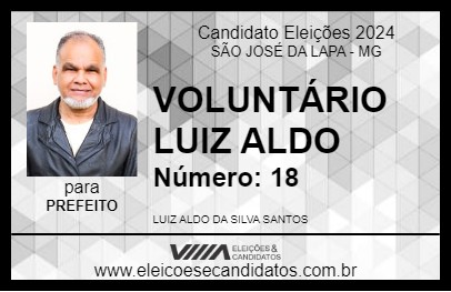 Candidato VOLUNTÁRIO LUIZ ALDO 2024 - SÃO JOSÉ DA LAPA - Eleições