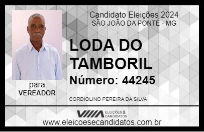 Candidato LODA DO TAMBORIL 2024 - SÃO JOÃO DA PONTE - Eleições