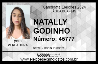 Candidato NATALLY GODINHO 2024 - ÁGUA BOA - Eleições