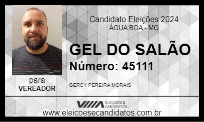 Candidato GEL DO SALÃO 2024 - ÁGUA BOA - Eleições