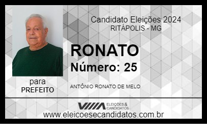 Candidato RONATO 2024 - RITÁPOLIS - Eleições