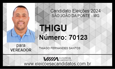 Candidato THIGU 2024 - SÃO JOÃO DA PONTE - Eleições