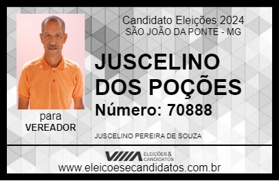 Candidato JUSCELINO DOS POÇÕES 2024 - SÃO JOÃO DA PONTE - Eleições