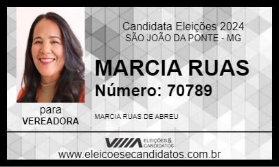 Candidato MARCIA RUAS 2024 - SÃO JOÃO DA PONTE - Eleições